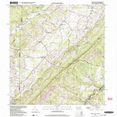 YellowMaps Table Rock MD topo map, 1:24000 Scale, 7.5 X 7.5 Minute, Historical, 1997, Updated 2001, 26.6 x 21.8 in - Tyvek