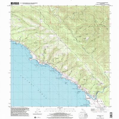 YellowMaps Gualala CA topo map, 1:24000 Scale, 7.5 X 7.5 Minute, Historical, 1998, Updated 2002, 26.9 x 21.5 in - Tyvek