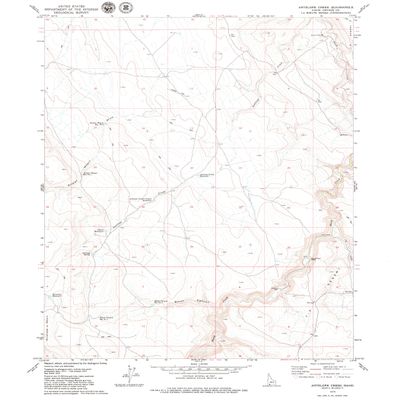 YellowMaps Antelope Creek ID topo map, 1:24000 Scale, 7.5 X 7.5 Minute, Historical, 1979, Updated 1979, 26.7 x 22 in - Tyvek