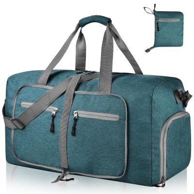 Dimayar 85L Travel Duffle Bag for Men Women - Foldable Duffel Bag with Shoes Compartment - Overnight Bags Waterproof & Tear Resistant(Green)