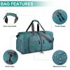 Dimayar 85L Travel Duffle Bag for Men Women - Foldable Duffel Bag with Shoes Compartment - Overnight Bags Waterproof & Tear Resistant(Green) view 3