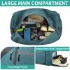 Dimayar 85L Travel Duffle Bag for Men Women - Foldable Duffel Bag with Shoes Compartment - Overnight Bags Waterproof & Tear Resistant(Green) view 4