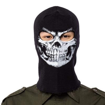 Winter Windproof Fleece CS Tactical Skeleton Lined Hood Balaclava Ski face Mask,Thermal Motorcycle Neck Warmer and Tactical Mask for Men