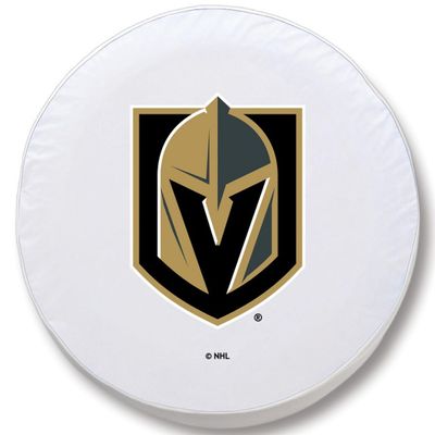 Vegas Golden Knights Tire Cover - Size F - (29"x8") on White Vinyl