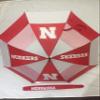 Team Golf NCAA Nebraska Cornhuskers 62" Double Canopy Windproof Umbrella, NEW Red/White view 1