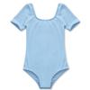 CHICTRY Girls Children Classic Cotton Short Sleeve Dance Wear Leotard Gymnastics Bodysuit Clothes Blue 6 view 1
