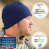 Temple Tape Tactical Fleece Watch Cap Beanie  Skull Cap Fleece Hat - Navy - XL (for Larger Heads) view 2