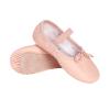 Stelle Ballet Shoes for Girls Toddler Genuine Leather Ballet Dance Slippers for Toddler/Little/Big Kids/Boys(3ML,Ballet Pink,with Tie) view 3