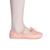 Stelle Ballet Shoes for Girls Toddler Genuine Leather Ballet Dance Slippers for Toddler/Little/Big Kids/Boys(3ML,Ballet Pink,with Tie) view 4