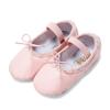 Stelle Ballet Shoes for Girls Toddler Genuine Leather Ballet Dance Slippers for Toddler/Little/Big Kids/Boys(8MT, Pink,with Tie) view 2