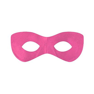 Amscan Pink Super Hero Stiff Fabric Masks - 2.87" x 8.25" (Pack of 12) - Fits Most Adults & Kids - Perfect for Parties, Cosplay & Themed Events