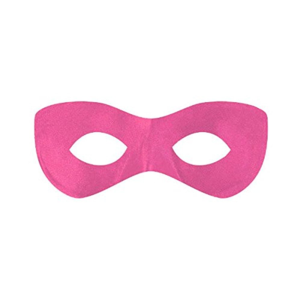 Amscan Pink Super Hero Stiff Fabric Masks - 2.87" x 8.25" (Pack of 12) - Fits Most Adults & Kids - Perfect for Parties, Cosplay & Themed Events
