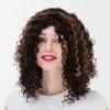 Long Hair Curly Wavy Full Head Synthetic Wigs Cosplay Costume Party Hairpiece + Free Wig Cap (Black&Glod) view 1