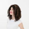 Long Hair Curly Wavy Full Head Synthetic Wigs Cosplay Costume Party Hairpiece + Free Wig Cap (Black&Glod) view 3