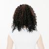 Long Hair Curly Wavy Full Head Synthetic Wigs Cosplay Costume Party Hairpiece + Free Wig Cap (Black&Glod) view 4