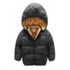 Stesti Winter Coat for Baby Boy Hooded Wool Winter Jacket for Girls (Black, 2T) view 1