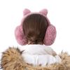 Surblue Foldable Cat Ear Earmuffs - Winter Warm Outdoor Covers Headband Fur Warmer, Cameo Brown view 4