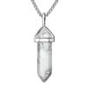 BEADNOVA White Howlite Necklace Gemstone Crystal Necklace for Women Healing Stone pendant Jewelry for Men Pendulum Divination Hexagonal pendant (18 Inches Stainless Steel Chain) view 1
