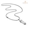 BEADNOVA White Howlite Necklace Gemstone Crystal Necklace for Women Healing Stone pendant Jewelry for Men Pendulum Divination Hexagonal pendant (18 Inches Stainless Steel Chain) view 2