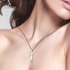 BEADNOVA White Howlite Necklace Gemstone Crystal Necklace for Women Healing Stone pendant Jewelry for Men Pendulum Divination Hexagonal pendant (18 Inches Stainless Steel Chain) view 4