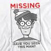 Trevco Where's Waldo Missing Unisex Youth Pull-Over Hoodie for Boys and Girls White view 2