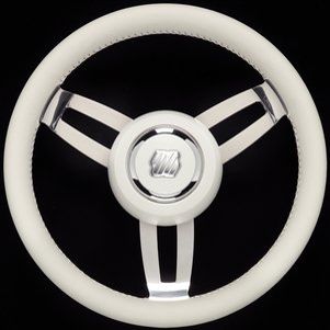 Uflex MOROSINI U/CH/W - White Poly Grip Chrome Hub 13.8" Steering Wheel