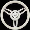 Uflex MOROSINI U/CH/W - White Poly Grip Chrome Hub 13.8" Steering Wheel view 1