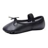 Stelle Ballet Shoes for Girls Toddler Genuine Leather Ballet Dance Slippers for Toddler/Little/Big Kids/Boys(8MT,Black,with Tie) view 1