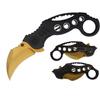 Impulse Product Karambit 3 in Gold Blade Black Handle view 1