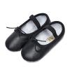 Stelle Ballet Shoes for Girls Toddler Genuine Leather Ballet Dance Slippers for Toddler/Little/Big Kids/Boys(9MT,Black,with Tie) view 4