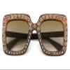FEISEDY Women Sparkling Crystal Sunglasses Oversized Square Thick Frame B2283 view 2