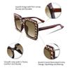 FEISEDY Women Sparkling Crystal Sunglasses Oversized Square Thick Frame B2283 view 4