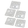 uxcell M8 2mm Thickness Iron Zinc Plated Square Furniture Leg Mounting Plates 5pcs view 1