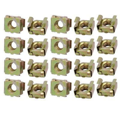 uxcell 20pcs M6 65Mn Spring Steel Captive Cage Nut for Server Shelf Cabinet