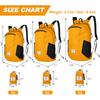4Monster Hiking Daypack,Water Resistant Lightweight Packable Backpack for Travel Camping Outdoor (A-orange, 16L) view 3