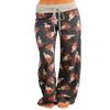 Women's Floral Drawstring High Waisted Wide Leg Pants Dark Grey US 2-4 view 1