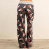 Women's Floral Drawstring High Waisted Wide Leg Pants Dark Grey US 2-4 view 2