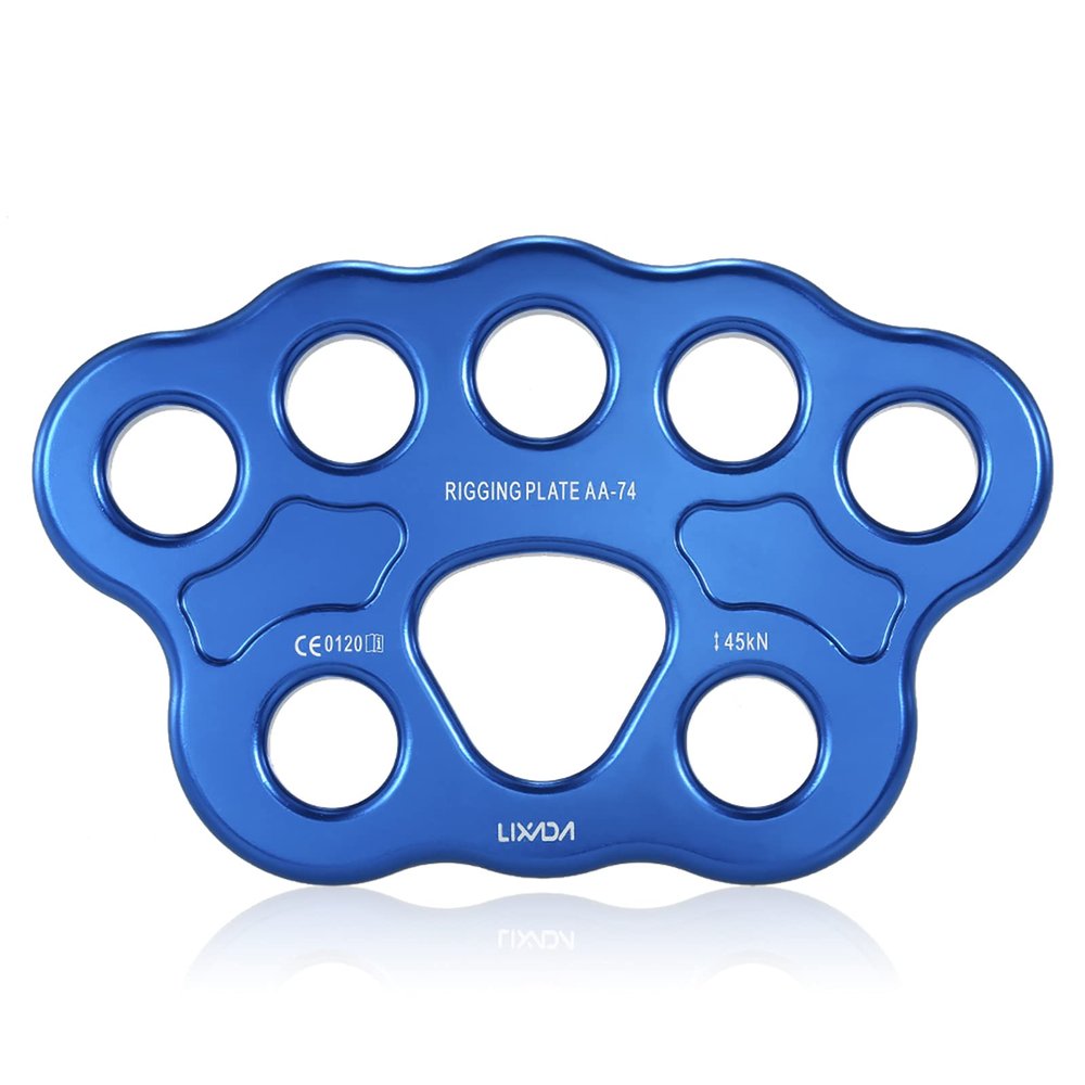 Lixada Paw Rigging Plate 45KN 8/15 Holes Large Anchor Multipliers Connector Gear for Aerial Dance & Rock Climbing