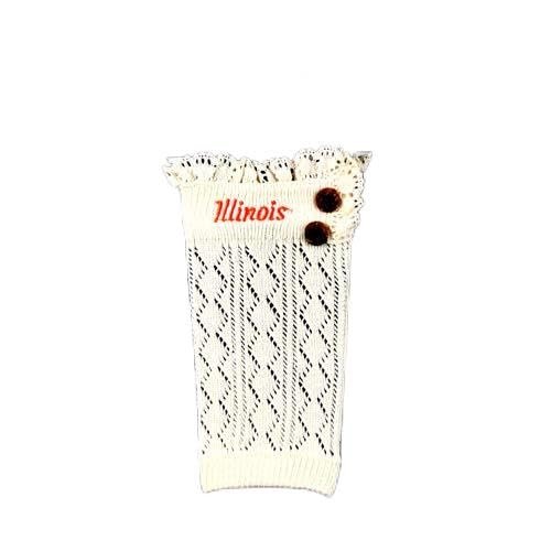Zoozatz Illinois Fignting Illini Women's Boot Cuff Leg Warmers
