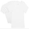 Rene Rofe Girls Undershirt - 6 Pack 100% Cotton Tag Free Super Soft Short Sleeve Crew Neck Shirts for Girls, Size 4-5, White view 1