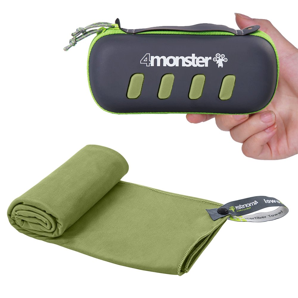 4Monster Microfiber Towel, Travel Towel, Camping Towel,Medium Size 24 x 48, Fast Drying, Soft Light Weight,Suitable for Gym, Beach, Swimming, Backpacking and More