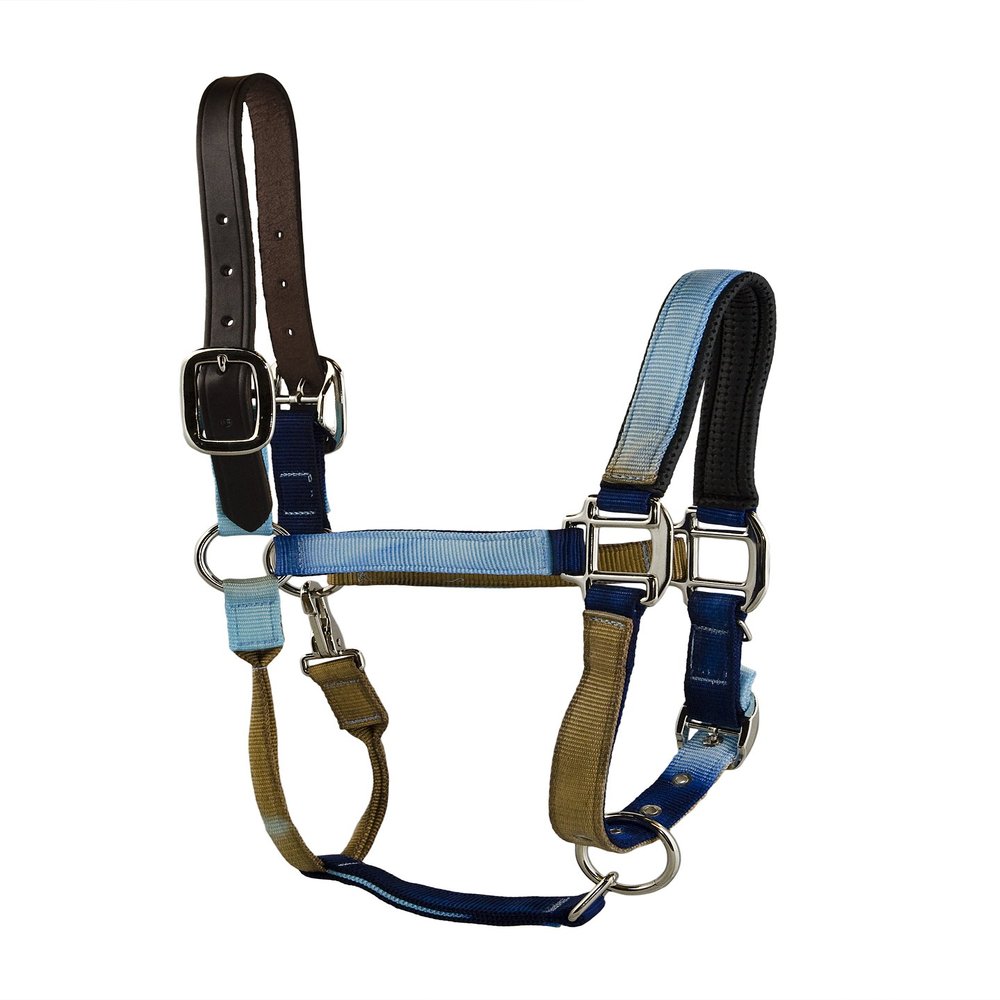 Horse Fare Products Nylon Halter, Break Away, Blues (Oversize)