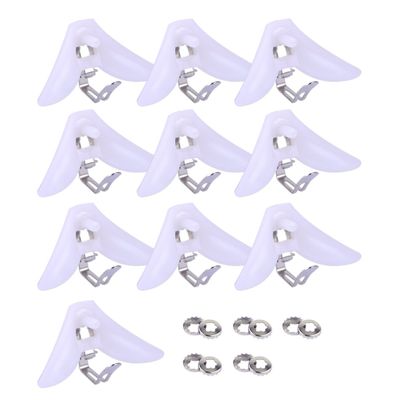 10pcs Plastic Triangle Clips Clasps for Ties Necktie Men Accessories White