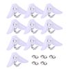 10pcs Plastic Triangle Clips Clasps for Ties Necktie Men Accessories White view 1