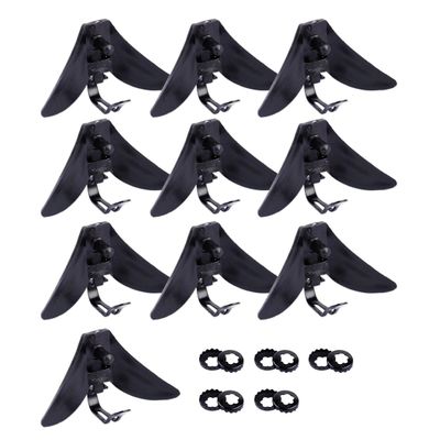 10pcs Plastic Triangle Clips Clasps for Ties Necktie Men Accessories Black