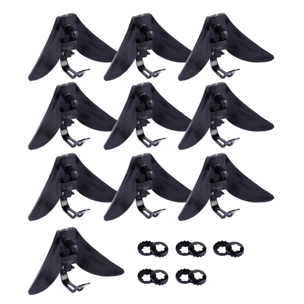 10pcs Plastic Triangle Clips Clasps for Ties Necktie Men Accessories Black