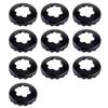 10pcs Plastic Triangle Clips Clasps for Ties Necktie Men Accessories Black view 4