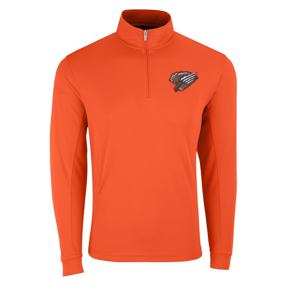 Vantage Apparel Minor League Baseball Fresno Grizzlies 1/4-Zip Tech Pullover, Orange, Small