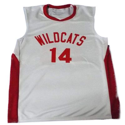 Boriz Zac E Troy Bolton 14 East High School Wildcats White Basketball Jersey (54)