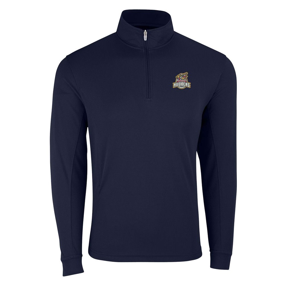 Vantage Apparel Minor League Baseball Toledo Mud Hens 1/4-Zip Tech Pullover, Navy, 2XL